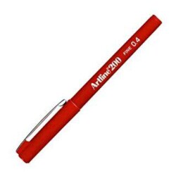 Artline 200N Fine Keçe Uçlu Yazı Kalemi Uç 0.4 Mm Koyu Kırmızı - Artline