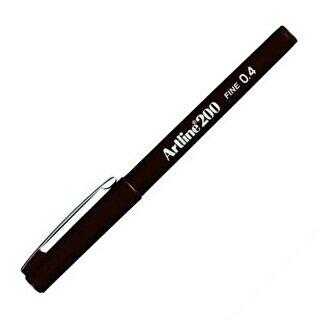 Artline 200N Fine Keçe Uçlu Yazı Kalemi Uç 0.4 Mm Siyah