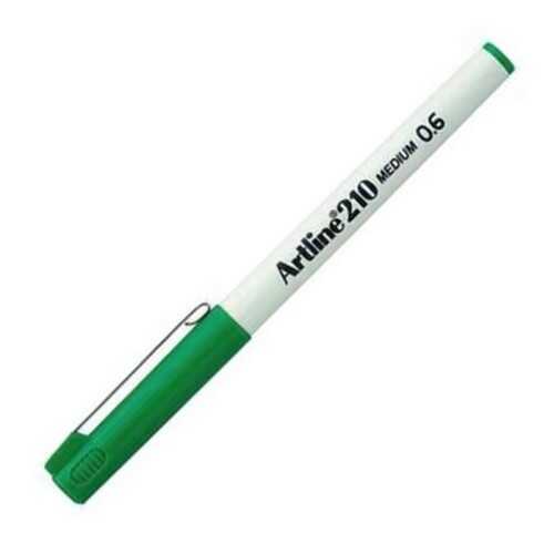 Artline 210N Keçe Uçlu Yazı Kalemi Uç 0.6 Mm Koyu Yeşil