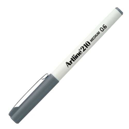 Artline 210N Keçe Uçlu Yazı Kalemi Uç 0.6mm Gri