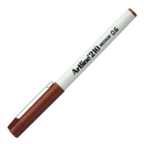 Artline 210N Keçe Uçlu Yazı Kalemi Uç 0.6mm Kahverengi