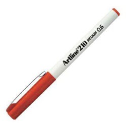 Artline 210N Keçe Uçlu Yazı Kalemi Uç 0.6 Mm Koyu Kırmızı - Artline