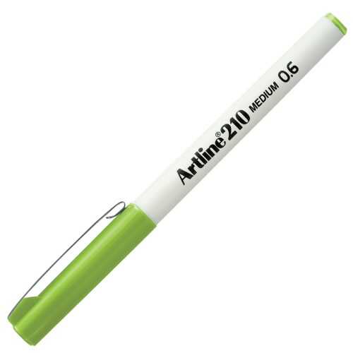 Artline 210N Keçe Uçlu Yazı Kalemi Uç 0.6 Mm Sarımsı Yeşil