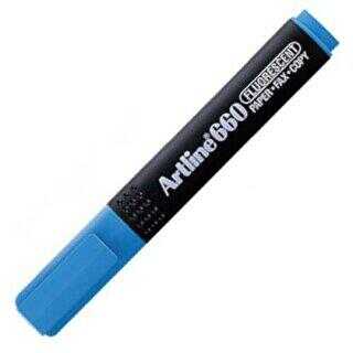 Artline 660 Fosforlu Kalem Kesik Uç 1.0-4.0mm Açık Mavi
