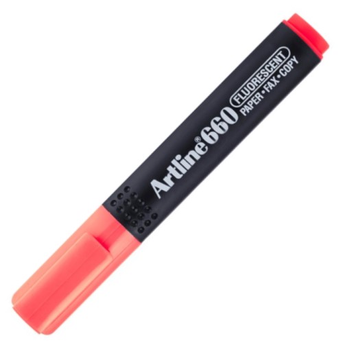 Artline 660 Fosforlu Kalem Kesik Uç 1.0-4.0mm F. Kırmızı