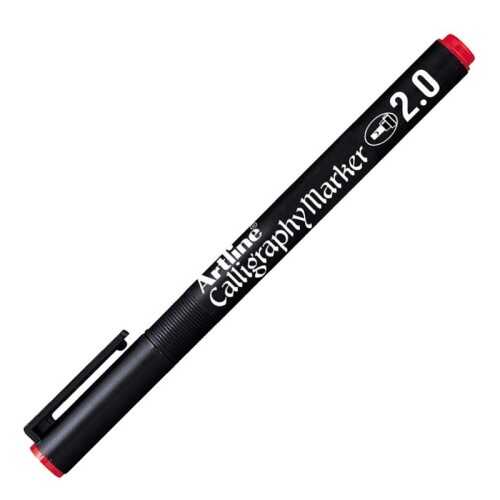 Artline Calligraphy Marker 2.0 Permanent Kaligrafi Markörü Uç 2.0Mm Kırmızı