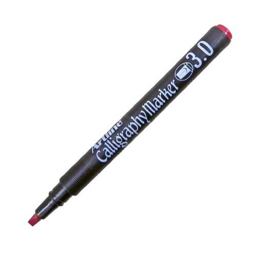Artline Calligraphy Marker 3.0 Permanent Kaligrafi Markörü Uç 3.0Mm Kırmızı