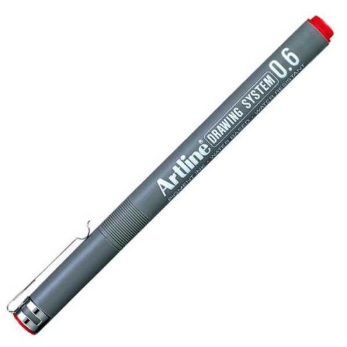 Artline Drawing System 0.6 Çizim Kalemi Uç 0.6Mm Kırmızı