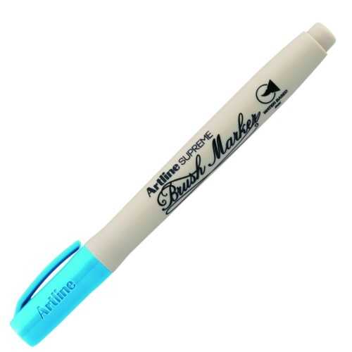 Artline Supreme Brush Marker Esnek Fırça Uçlu Kalem Açık Mavi