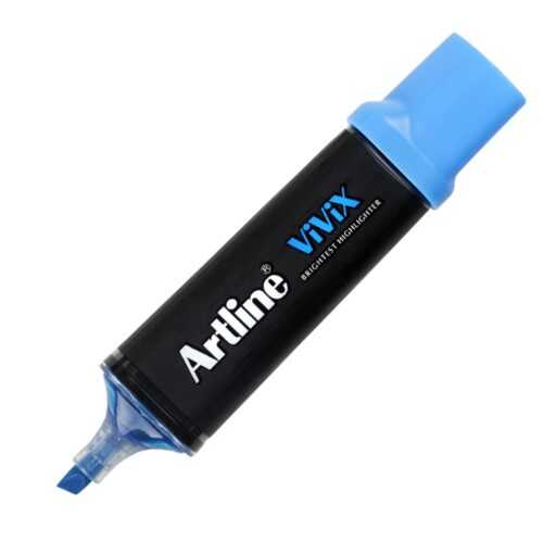 Artline Vivix Parlak Mürekkepli Fosforlu Kalem Kesik Uç 2.0-5.0Mm Açık Mavi