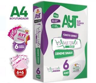 Asimetrik Yayınları AYT Asimetrik Deneme Paketi 6lı Türkiye Geneli Değerlendirmeli Özgün Güncel Paket Deneme Sınavı - 1
