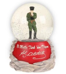 Atatürk İzmir Marşı Müzikli Işıklı Kar Küres - Halk Kitabevi