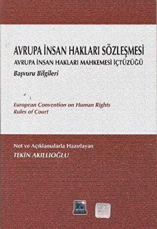 Avrupa İnsan Hakları Sözleşmesi - İmaj Yayıncılık