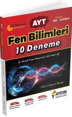 Aydın Yayınları AYT Fen Bilimleri 10 Deneme Video Çözümlü - 1