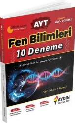 Aydın Yayınları AYT Fen Bilimleri 10 Deneme Video Çözümlü - Aydın Yayınları