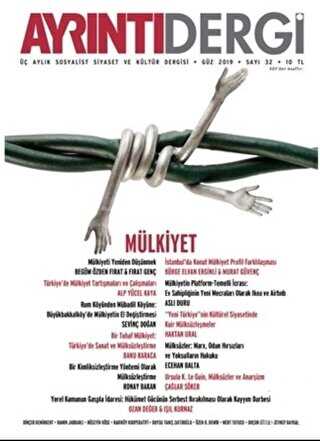 Ayrıntı Dergisi Sayı: 32 Güz 2019 - Ayrıntı Dergi