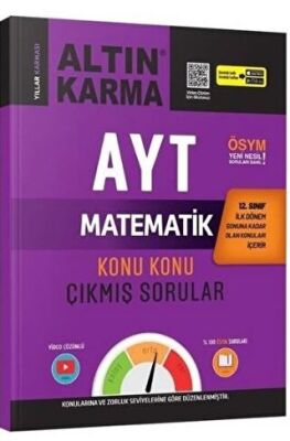 Altın Karma Yayınları AYT 12. Sınıf 1. Dönem Matematik Konu Konu Çıkmış Sorular - 1