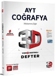 AYT 3D Coğrafya Video Destekli Defter - 3D Yayınları