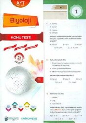 Doğru Orantı Yayınları AYT Biyoloji Yaprak Test - Doğru Orantı Yayınları