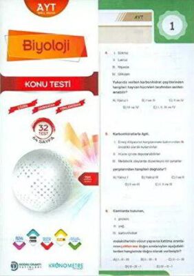 Doğru Orantı Yayınları AYT Biyoloji Yaprak Test - 1