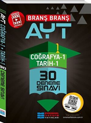 Evrensel İletişim Yayınları AYT Branş Branş Video Çözümlü Coğrafya-1 Tarih-1 30 Deneme Sınavı - 1