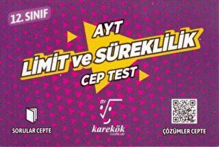 Karekök Yayıncılık AYT Cep Test 12. Sınıf Limit ve Süreklilik - 1