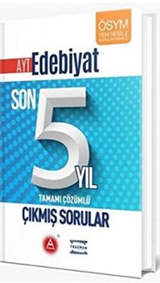 A Yayınları AYT Edebiyat Son 5 Yıl Tamamı Çözümlü Çıkmış Sorular - 1