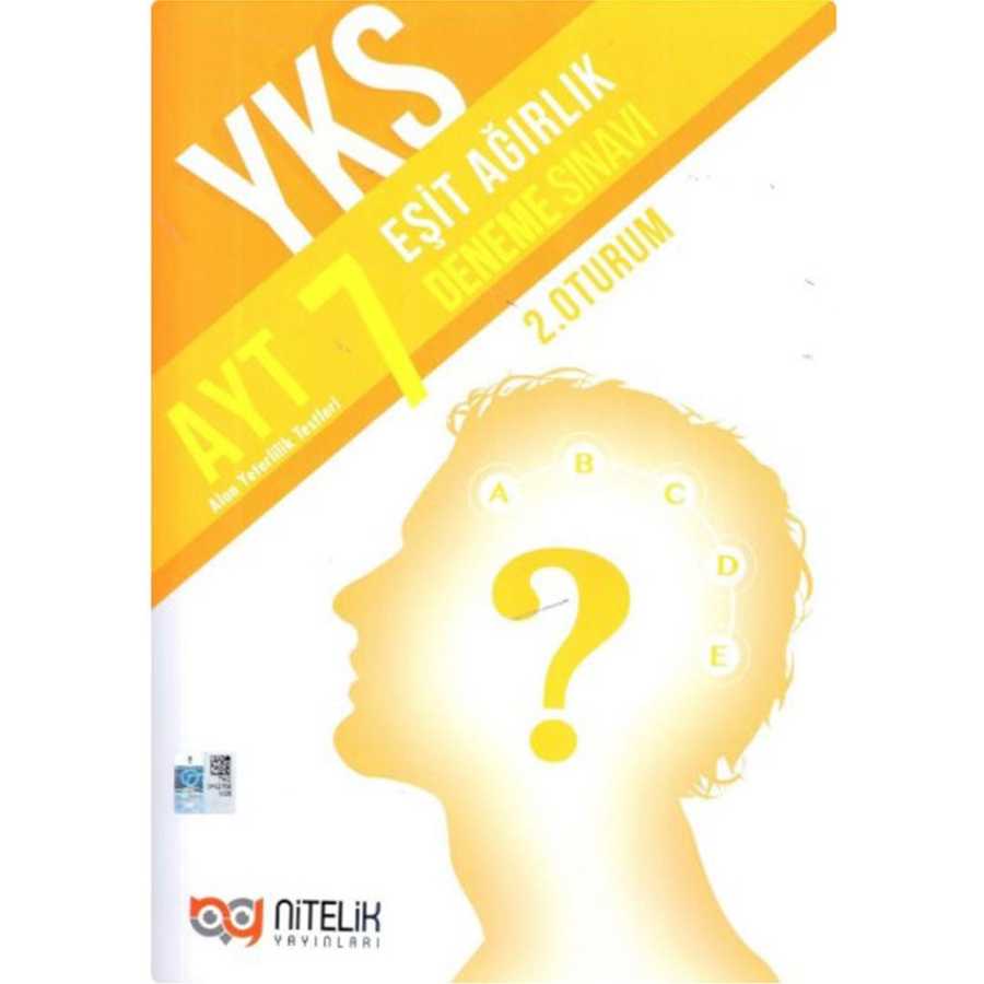 Nitelik Yayınları Nitelik YKS AYT Eşit Ağırlık 7 Deneme Sınavı 2. Oturum