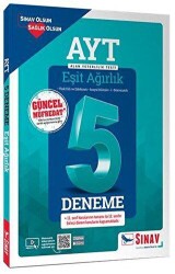 Sınav Yayınları AYT Eşit Ağırlık Çözümlü 5 Deneme - Sınav Yayınları