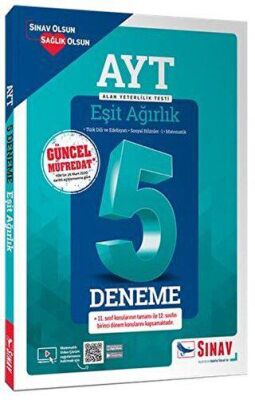 Sınav Yayınları AYT Eşit Ağırlık Çözümlü 5 Deneme - 1