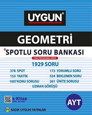 Sadık Uygun Yayınları AYT Geometri Spotlu Soru Bankası - 1