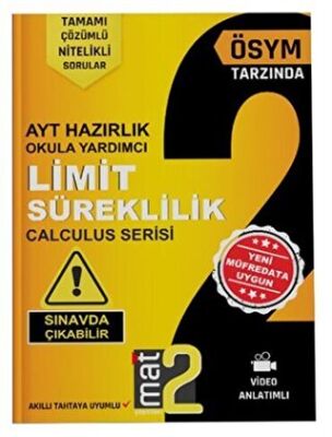 Mat2 Yayınları AYT Hazırlık Okula Yardımcı Limit Süreklilik Calculus Serisi - 1