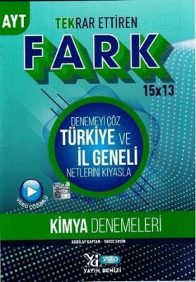 Yayın Denizi Yayınları AYT Kimya 15 x 13 Tekrar Ettiren Fark Denemeleri - 1
