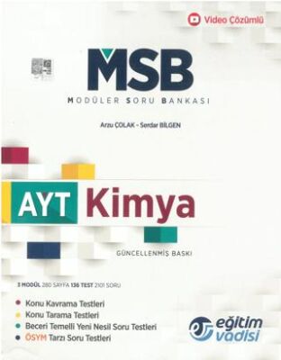 Eğitim Vadisi Yayınları AYT Kimya Güncel MSB Modüler Soru Bankası Eğitim Vadisi - 1