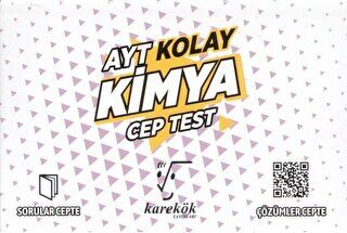 Karekök Yayıncılık AYT Cep Test Kimya Kolay - 1