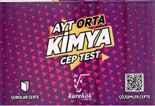 Karekök Yayıncılık AYT Cep Test Kimya Orta - 1