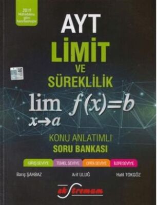 Ekstremum Yayınları AYT Limit ve Süreklilik Konu Anlatımlı Soru Bankası - 1