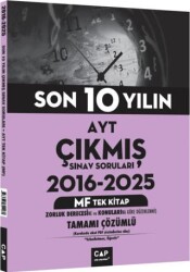 AYT MF Tek Kitap Son 10 Yılın Çıkmış Soruları - Çap Yayınları