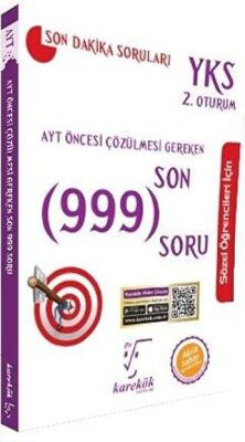 Karekök Yayıncılık AYT Öncesi Çözülmesi Gereken Son 999 Soru Sözel Öğrenciler İçin - 1