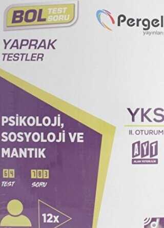 Pergel Yayınları AYT Psikoloji - Sosyoloji - Mantık Kutu Test - Pergel Yayınları