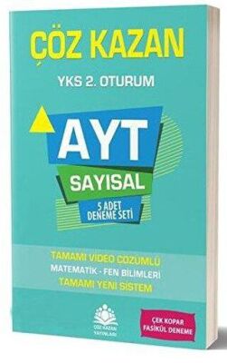 Çöz Kazan Yayınları YKS 2. Oturum AYT Sayısal 5 li Deneme Sınavı - 1