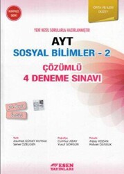 Esen Yayınları AYT Sosyal Bilimler - 2 Çözümlü 4 Deneme Sınavı - Kırmızı Seri - Esen Yayınları
