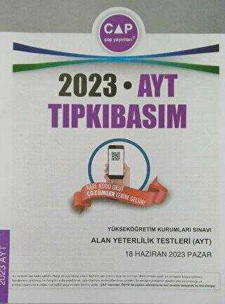 Çap Yayınları AYT Tıpkı Basım 2023