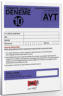 AYT Türkiye Geneli Deneme Sınavı - 10 - 1
