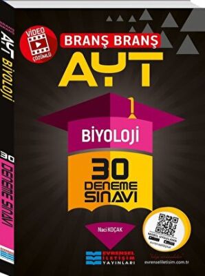 Evrensel İletişim Yayınları AYT Video Çözümlü Biyoloji 30 Deneme Sınavı - 1