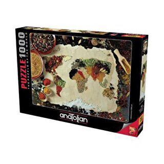Anatolian Puzzle 1000 Parça Baharatlı Dünya Haritası - 1