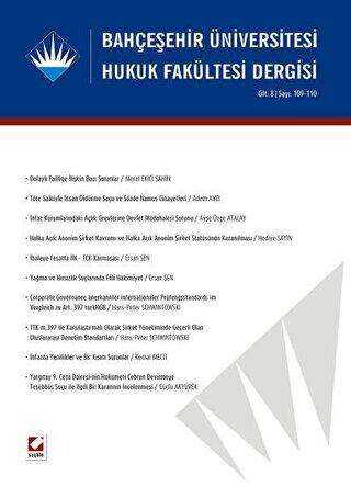 Bahçeşehir Üniversitesi Hukuk Fakültesi Dergisi Cilt:8 - Sayı:109-110 Eylül - Ekim 2013