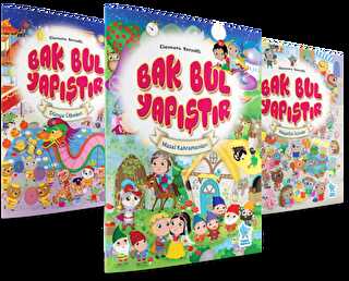 Bak - Bul - Yapıştır 3 Kitap Set - Minik Damla Yayınevi