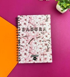 Bam 1308 Pembe Sakura Tasarımlı Konuşan Ajanda - Bam Hediyelik