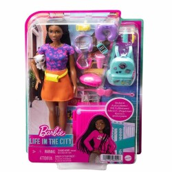 Barbie Brooklyn Seyahatte Bebeği ve Aksesuarları HGX55 - Barbie